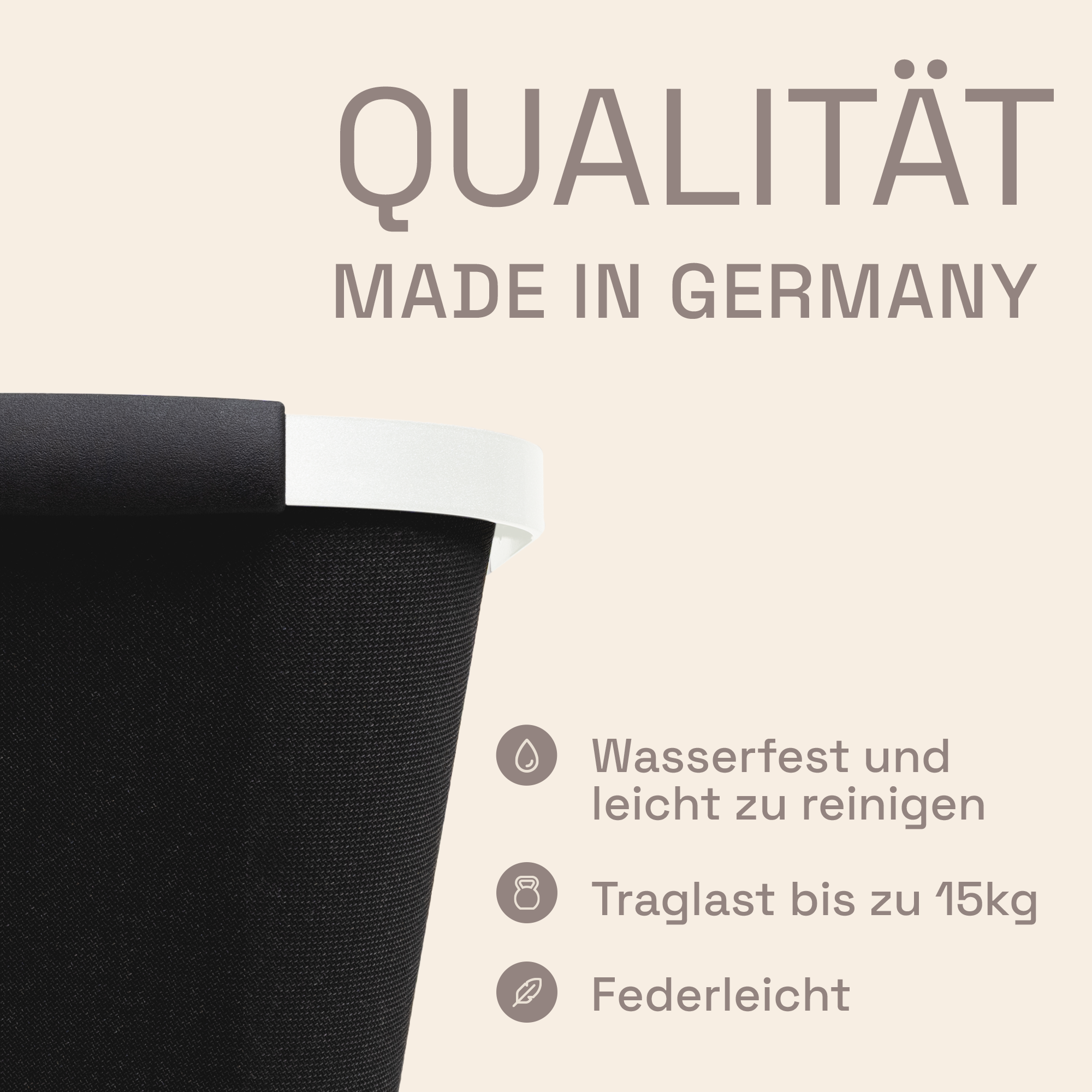 LIEBLINGSKORB® Basic deep black reinweiß