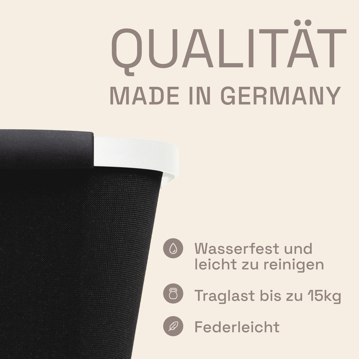 LIEBLINGSKORB Basic deep black reinweiß