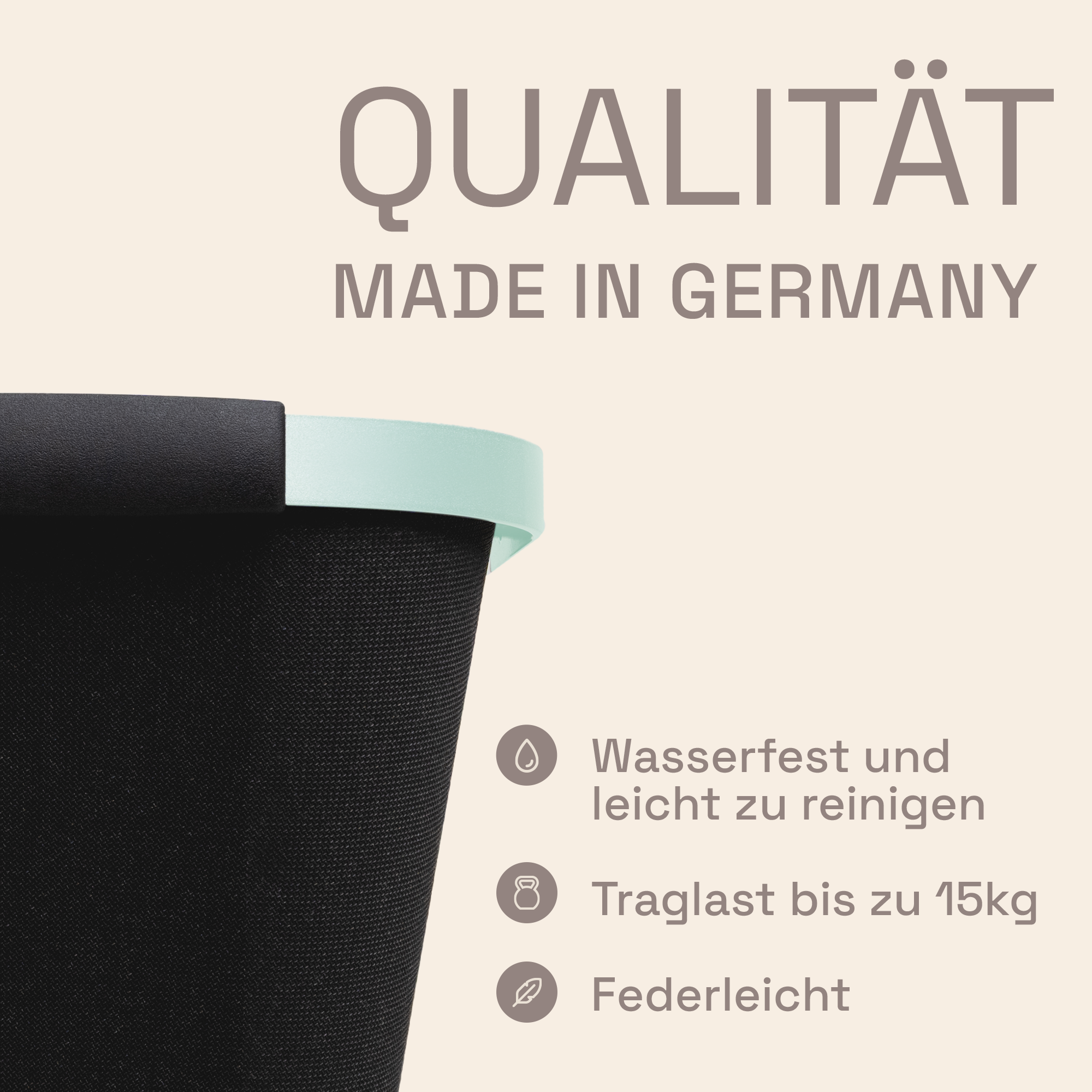 LIEBLINGSKORB® Basic deep black pastell malve