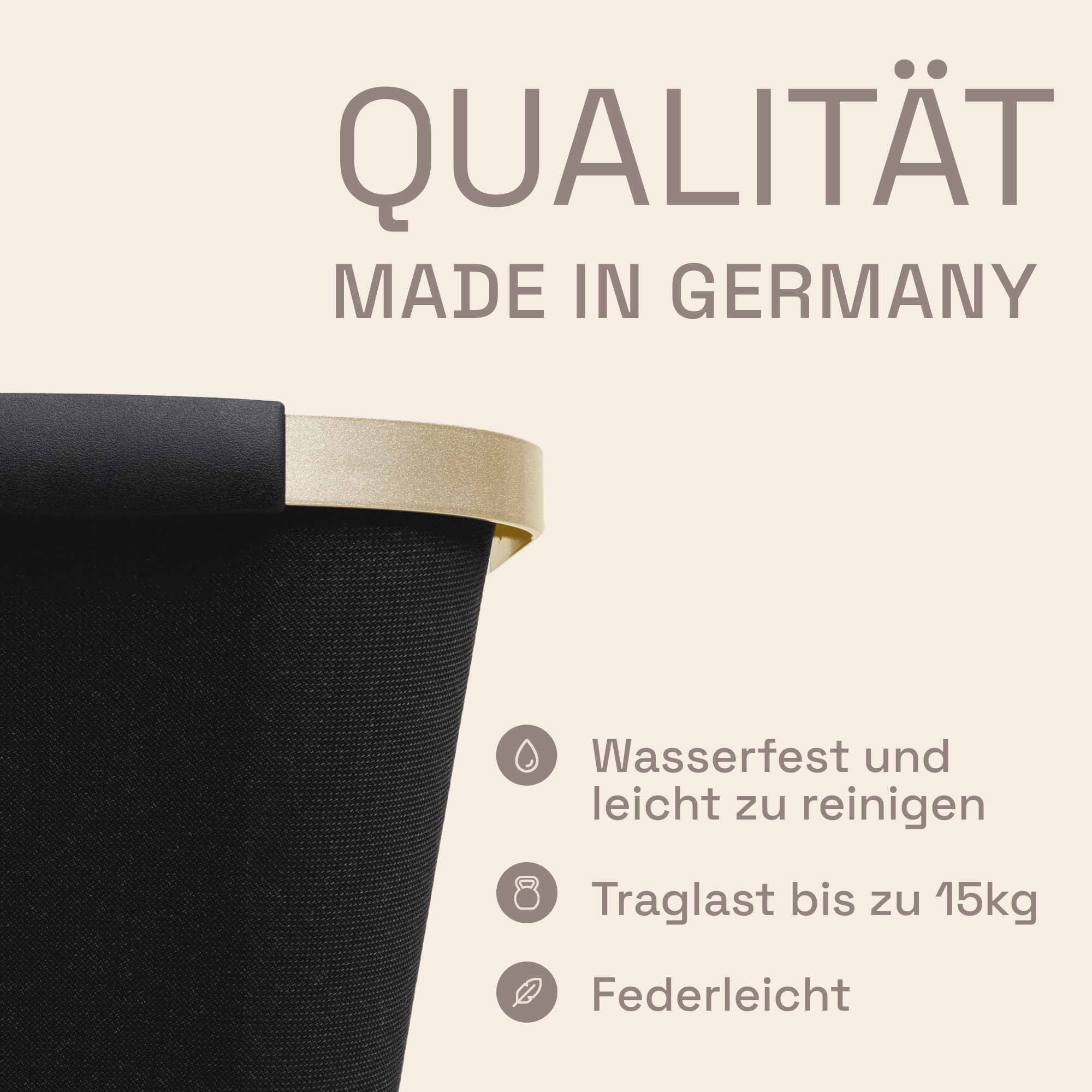 LIEBLINGSKORB® Basic deep black gold