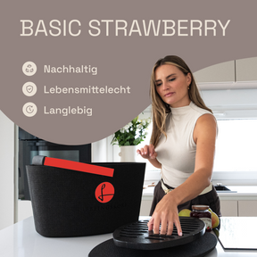 LIEBLINGSKORB Basic deep black strawberry red