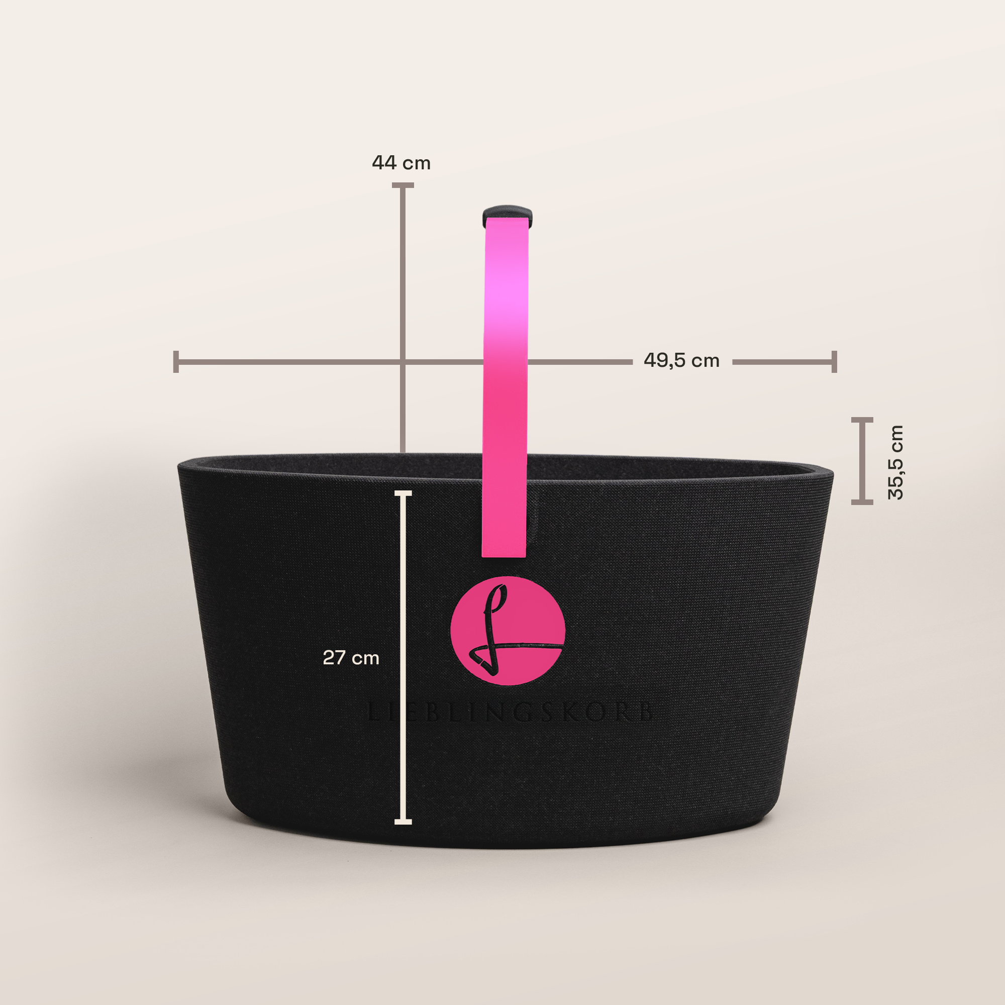 LIEBLINGSKORB® Basic deep black magenta