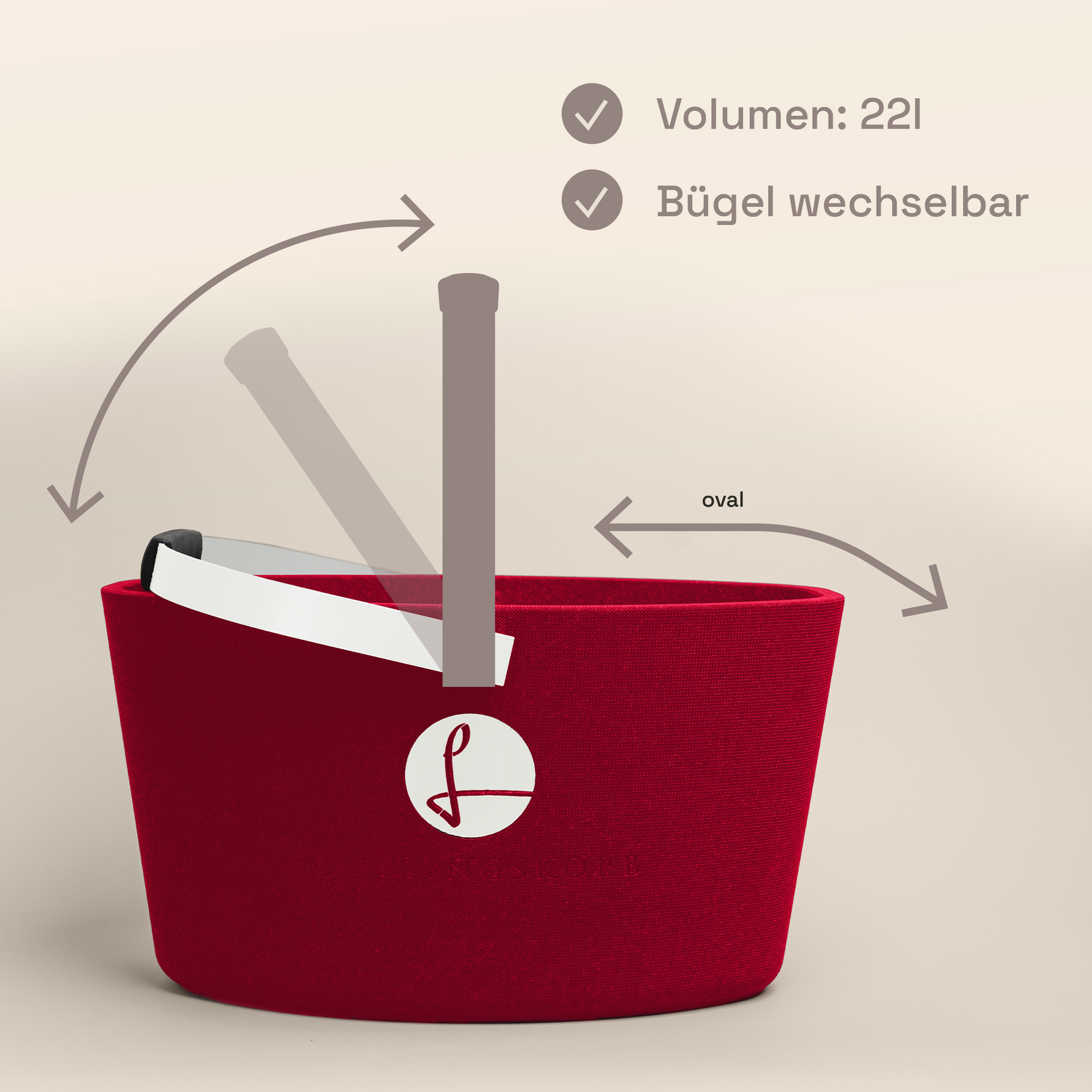 LIEBLINGSKORB Red Original reinweiß