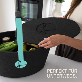 LIEBLINGSKORB Basic deep black türkis