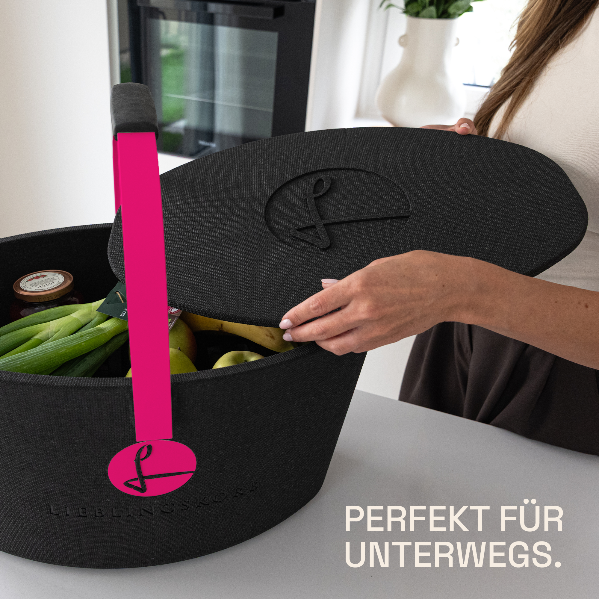 LIEBLINGSKORB® Basic deep black magenta